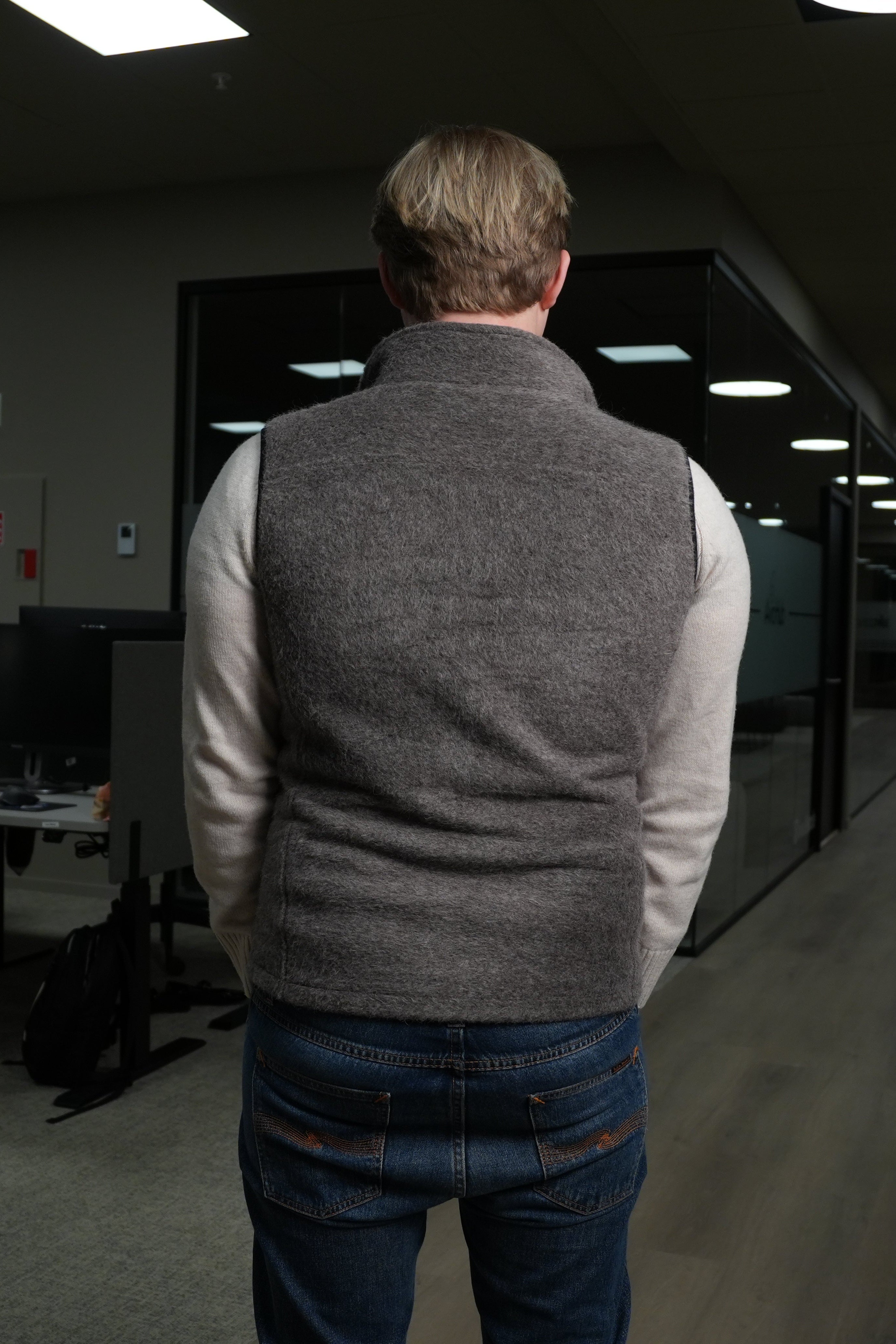 Alpaca Fleece Vest – Grey