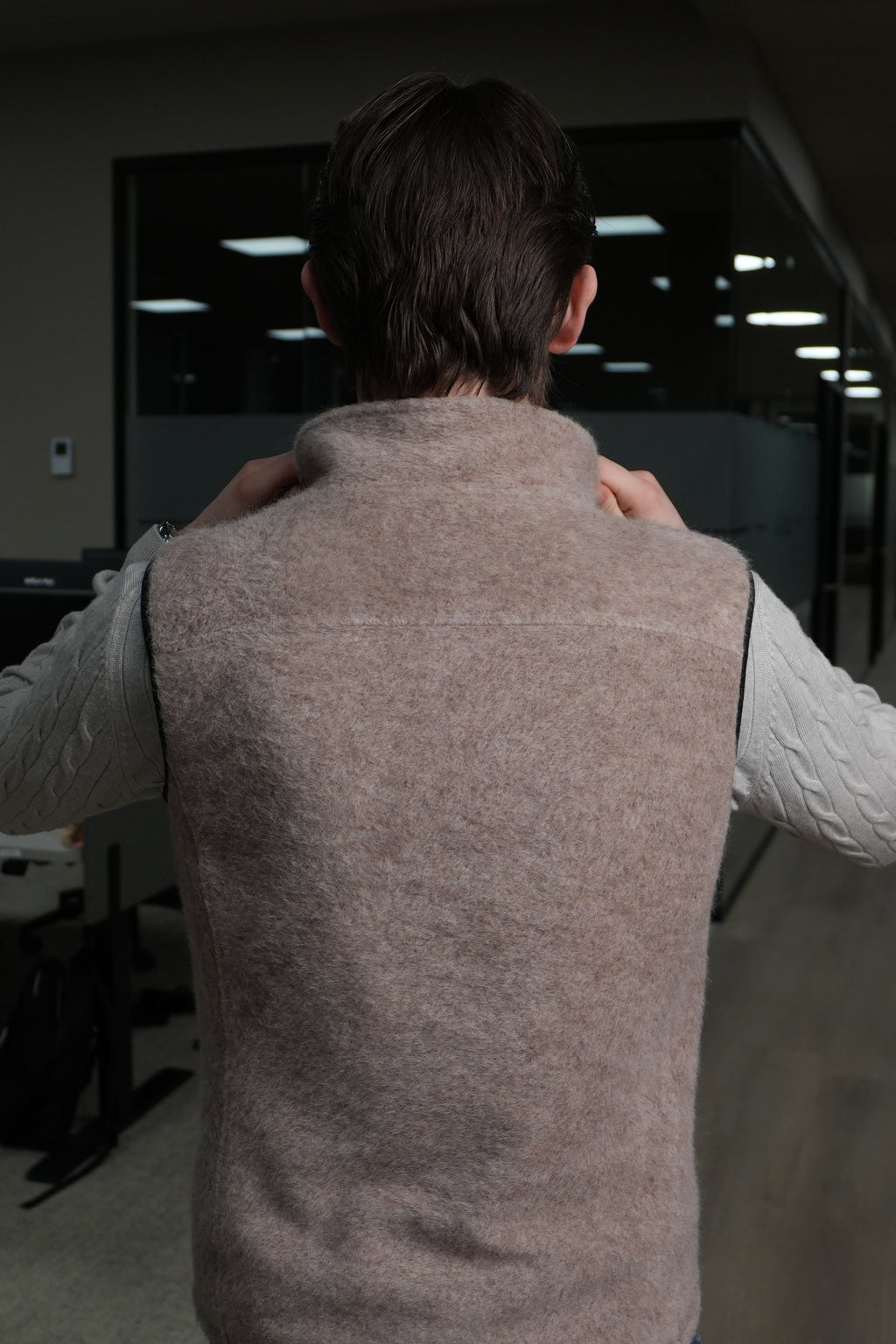 Alpaca Fleece Vest - Beige