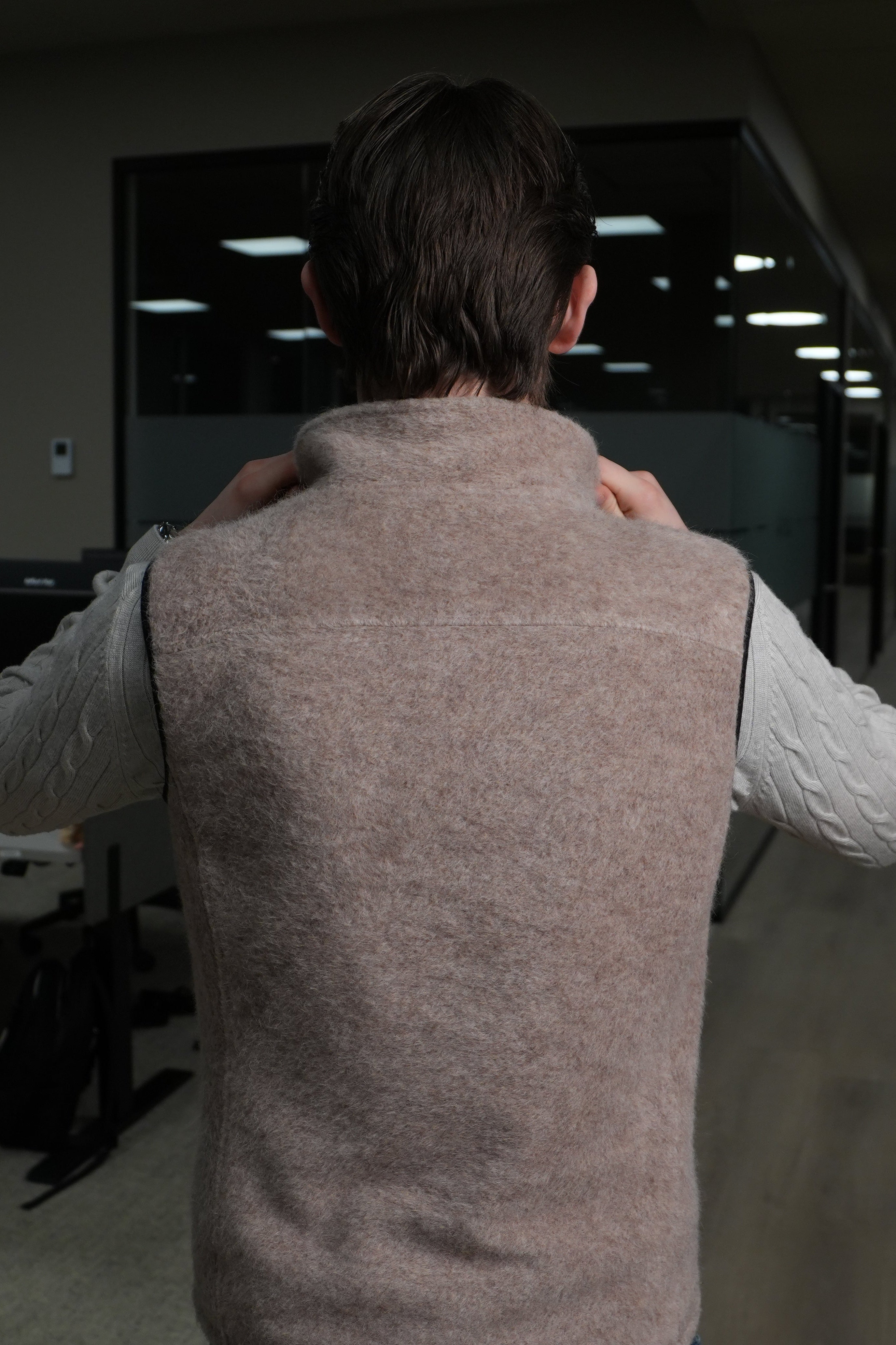 Alpaca Fleece Vest - Beige